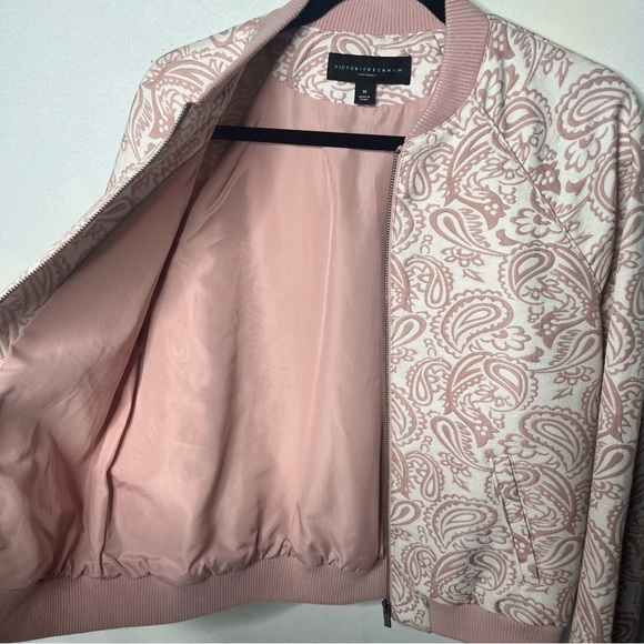 Women's Victoria Beckham Target - Blush Floral Jacquard Bomber Jacket - Picture 11 of 12